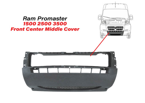 2014-2018 Ram Promaster 1500 2500 3500 Front Bumper Center Middle Cover - Texas-e-parts