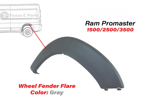 2014-2018 Ram ProMaster 1500 2500 3500 Rear Left Driver Wheel Fender Flare Molding - Texas-e-parts