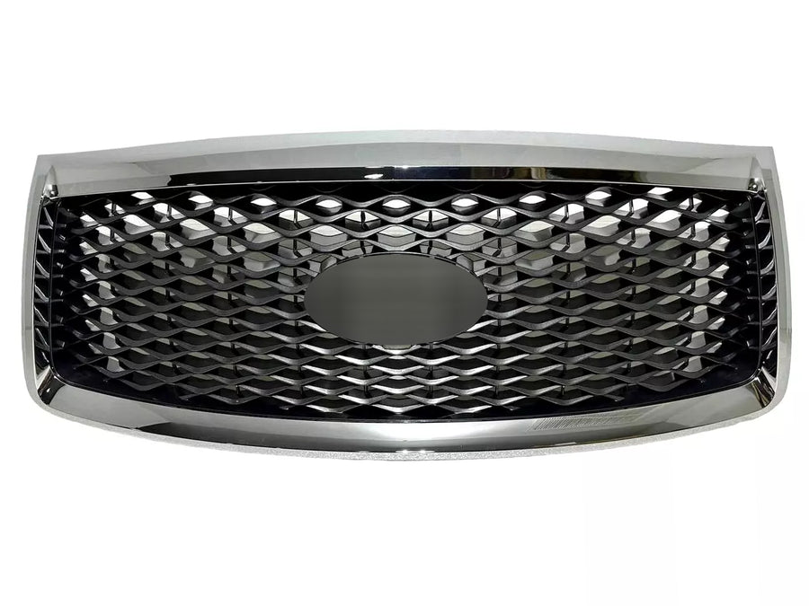 2018-2021 Infiniti QX80 Grille Front Bumper Upper Chrome Grill With Camera Option - Texas-e-parts