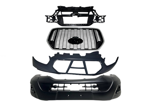 2021-2023 Ford Transit 150 250 350 350HD Front Bumper Upper Lower Cover With Inner Bracket & Grille Honeycomb - Texas-e-parts