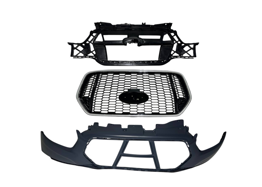 2021-2025 Ford Transit 150 250 350 350HD Front Bumper Upper Cover With Inner Bracket & Grille Honeycomb - Texas-e-parts