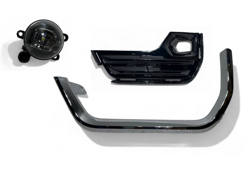 2022-2024 GMC Terrain SLT Left Front Bumper Fog Light Lamp With Cover & Chrome Molding Trim Driver Side - Texas-e-parts