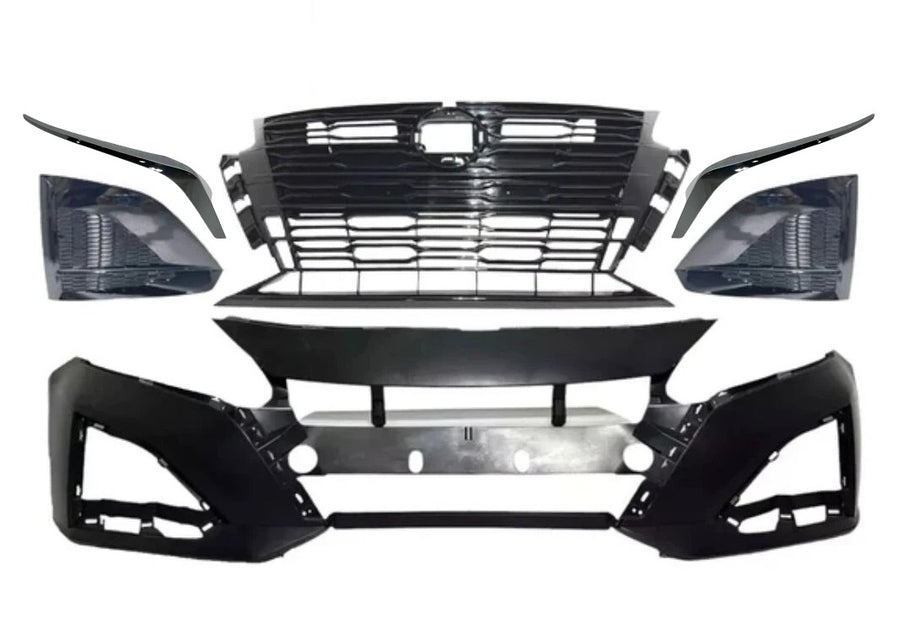 2023-2025 Nissan Altima S SL SV Front Bumper Cover With Grille Fog Light Cover & Chrome Molding Trim - Texas-e-parts