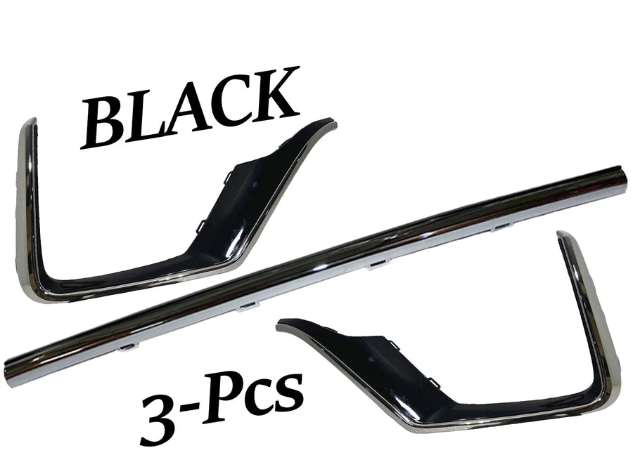 2020 2021 2022 Honda CR-V CRV Front Bumper Center Left Right Molding Trim Black - Texas-e-parts