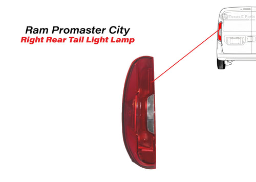 2015-2022 Ram Promaster City Rear Tail Light Lamp Left Driver Side - Texas-e-parts