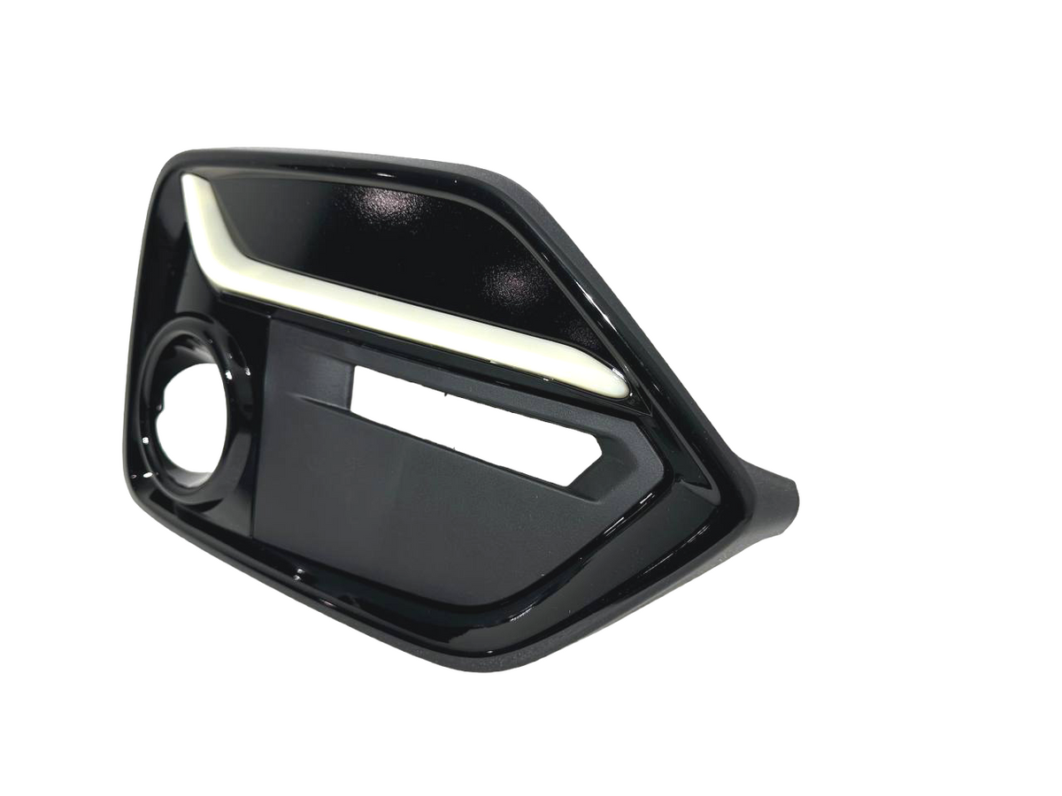 Right Front Fog Light Cover For 2019-2021 Honda Civic Coupe/Sedan - Black Textured Finish