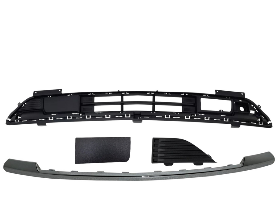 2021-2024 Chevrolet Suburban Tahoe Grille Front Bumper Lower Grille With Chrome Molding Trim Tow Cap Cover & Auxiliary Heater Wiring Harness Cover - Texas-e-parts