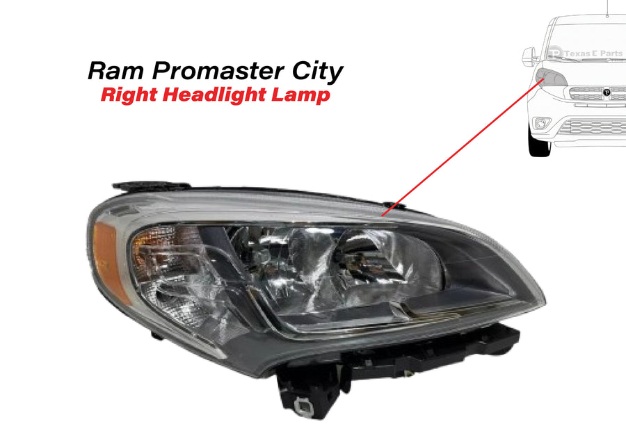 2015-2022 Ram Promaster City Headlight Lamp Front Right Passenger Side - Texas-e-parts