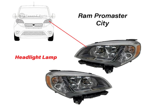 2015-2022 Ram Promaster City Headlight Lamp Front Left Driver & Right Passenger Set - Texas-e-parts
