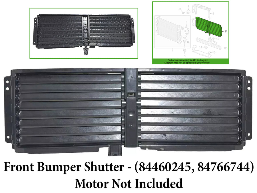 2018-2024 Chevrolet Equinox GMC Terrain Front Bumper Upper Radiator Shutter Without Motor - Texas-e-parts