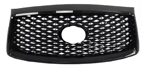 2018-2021 Infiniti QX80 Front Bumper Upper Grille Gloss Black - Texas-e-parts