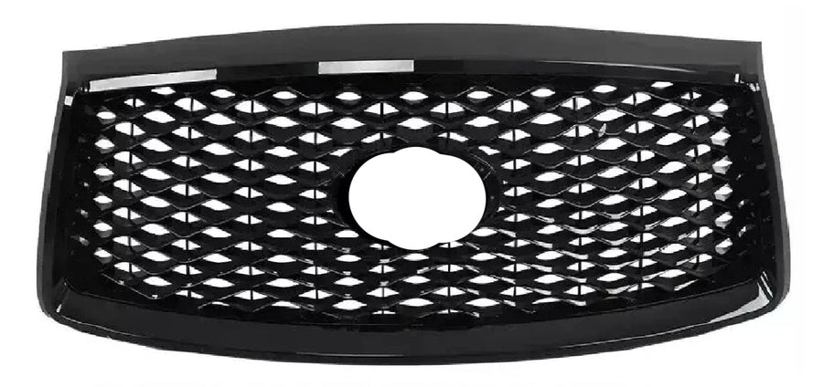 2018-2021 Infiniti QX80 Front Bumper Upper Grille Gloss Black - Texas-e-parts