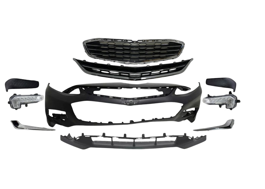 2016-2018 Chevrolet Malibu front bumper complete with 10-piece molding trim set