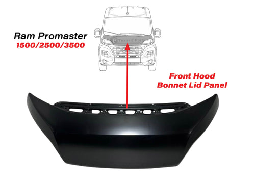 2023-2025 Ram Promaster 1500 2500 3500 Front Hood Bonnet Lid Shell Panel - Texas-e-parts