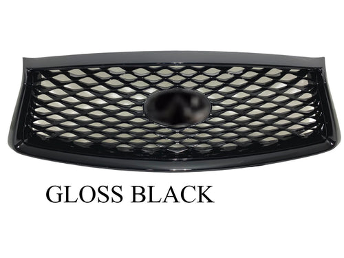 2018-2024 Infiniti Q50 Grille Front Bumper Upper Grill Gloss Black With Camera Option - Texas-e-parts