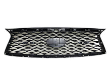 Load image into Gallery viewer, 2018 2019 2020 2021 2022 2023 2024 Infiniti Q50 Front Bumper Upper Grille With Sensor Holes & Camera Option Gloss Black