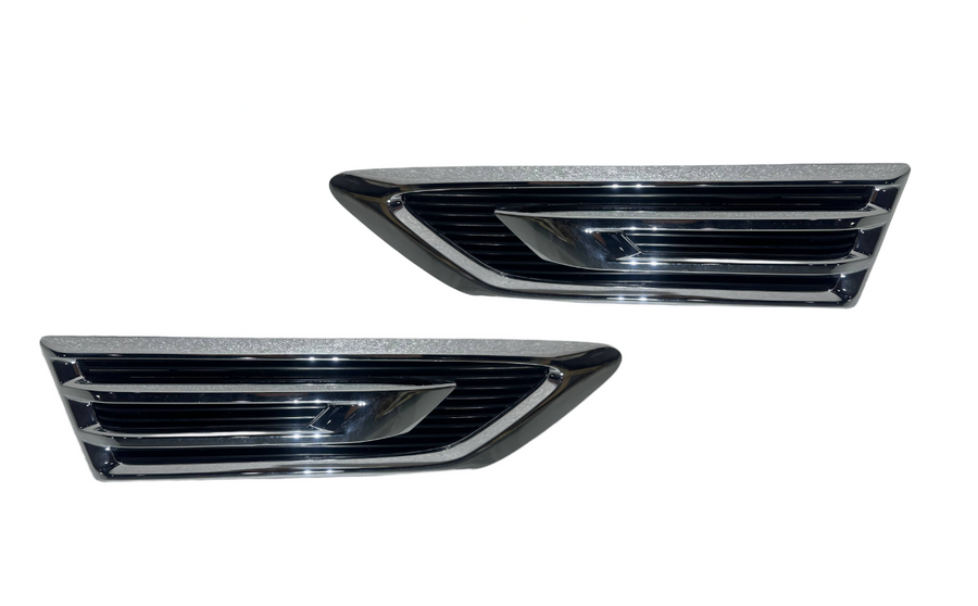 2018-2024 Infiniti QX80 Front Fender Vent Grille Left Driver & Right Passenger Chrome Set