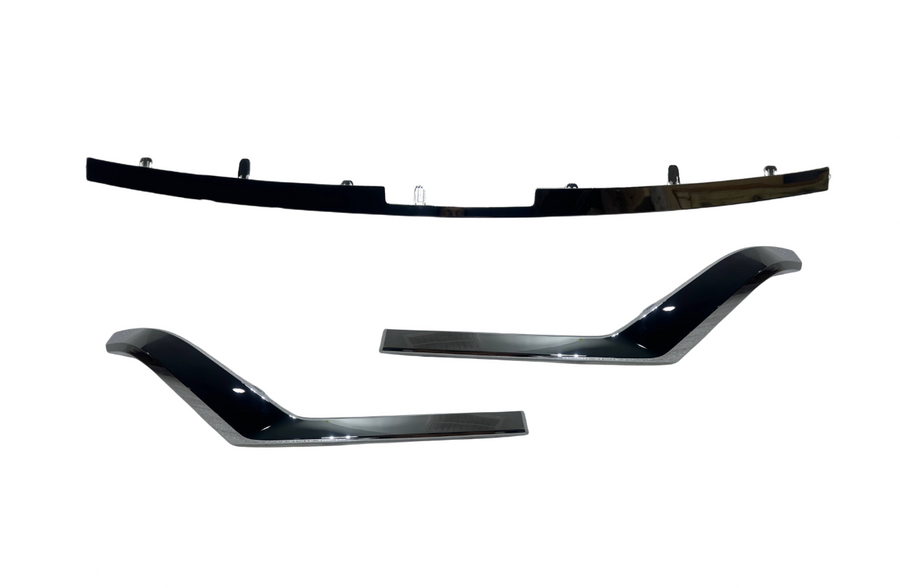 2018-2024 Infiniti QX80 Front Bumper Lower Chrome Molding Trim Left Driver Right Passenger Center Middle Set