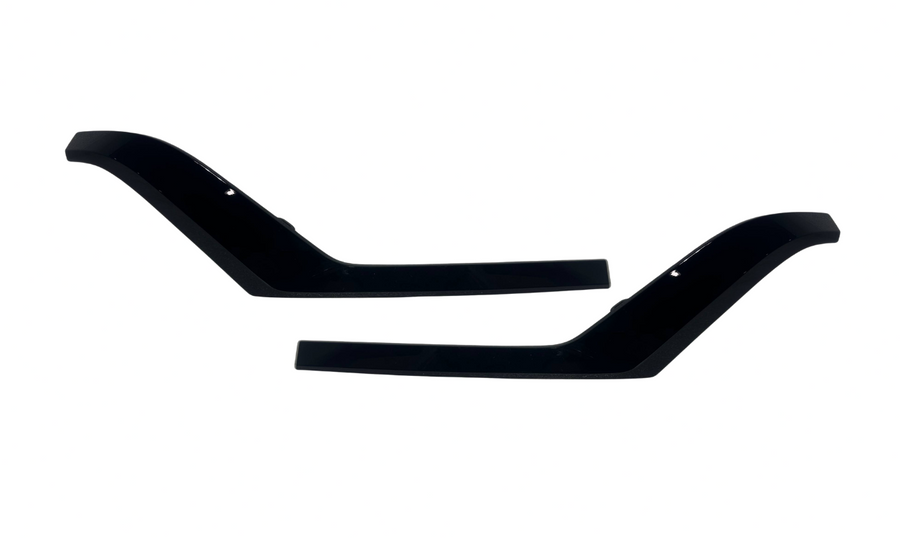 2018-2024 Infiniti QX80 Front Bumper Lower Molding Trim Left Driver & Right Passenger Set Gloss Black
