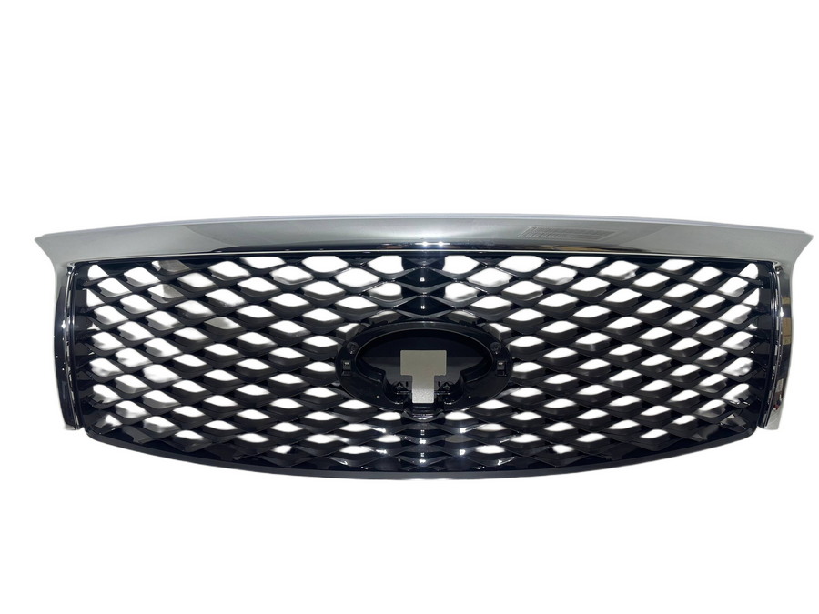 2015 2016 2017 Infiniti QX80 Front Bumper Upper Grille With Camera Option Chrome