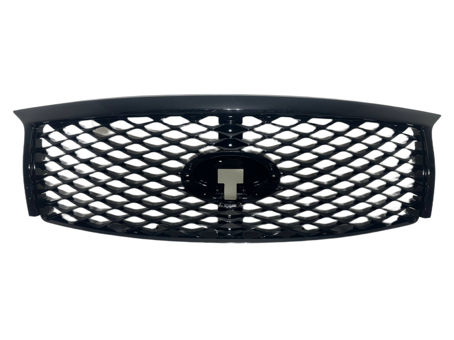 2015 2016 2017 Infiniti QX80 Front Bumper Upper Grille With Camera Option Gloss Black