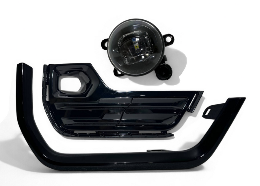 2022-2024 GMC Terrain SLT Right Front Bumper Fog Light Lamp With Cover & Molding Trim Gloss Black Passenger Side - Texas-e-parts