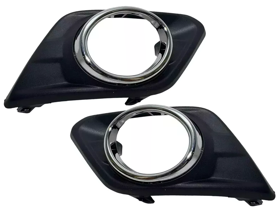 2014-2016 Nissan Rogue Front Bumper Fog Light Cover Left Driver & Right Passenger Set - Texas-e-parts
