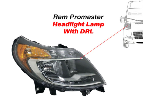 2014-2022 Ram Promaster 1500 2500 3500 Front Headlight With DRL Right Passenger Side - Texas-e-parts