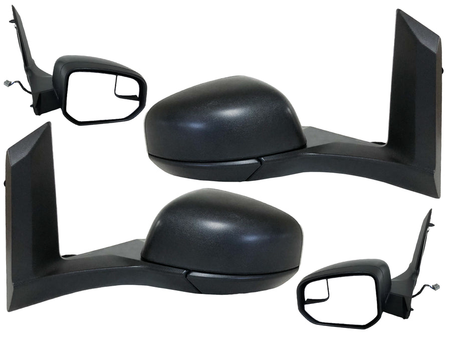 2014 2015 2016 2017 2018 2019 2020 2021 2022 2023 Ford Transit Connect Front Door Left Driver Right Passenger Power Side Rear View Mirror Heated Set - Texas-e-parts