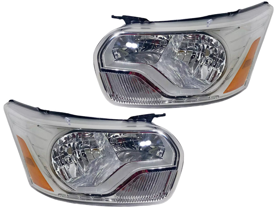 2015 2016 2017 2018 2019 2020 2021 2022 2023 2024 Ford Transit 150 250 350 350HD Headlight Lamp Front Left Driver Right Passenger Set - Texas-e-parts