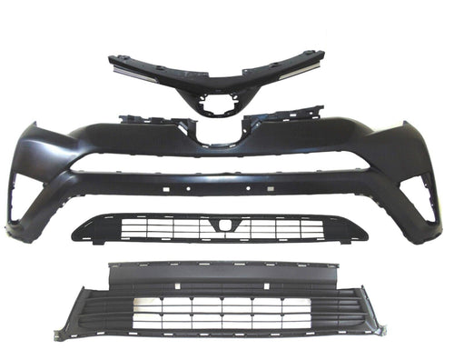 2016-2018 Toyota Rav4 Front Bumper Cover Grille Complete Bumper Kit - Texas-e-parts