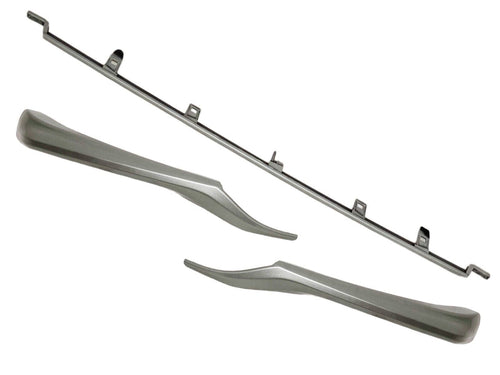 2021 2022 2023 2024 Toyota Camry XSE SE Front Bumper Center Left Right Side Molding Trim Set Gray - Texas-e-parts