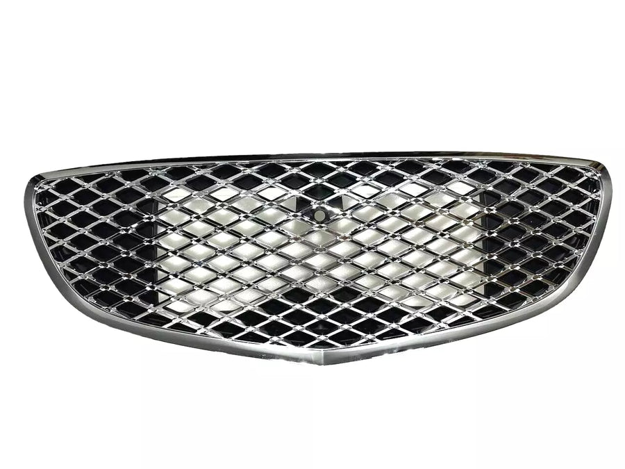2022-2023 Genesis GV70 Front Bumper Upper Grille With Camera Option Chrome Mesh - Texas-e-parts