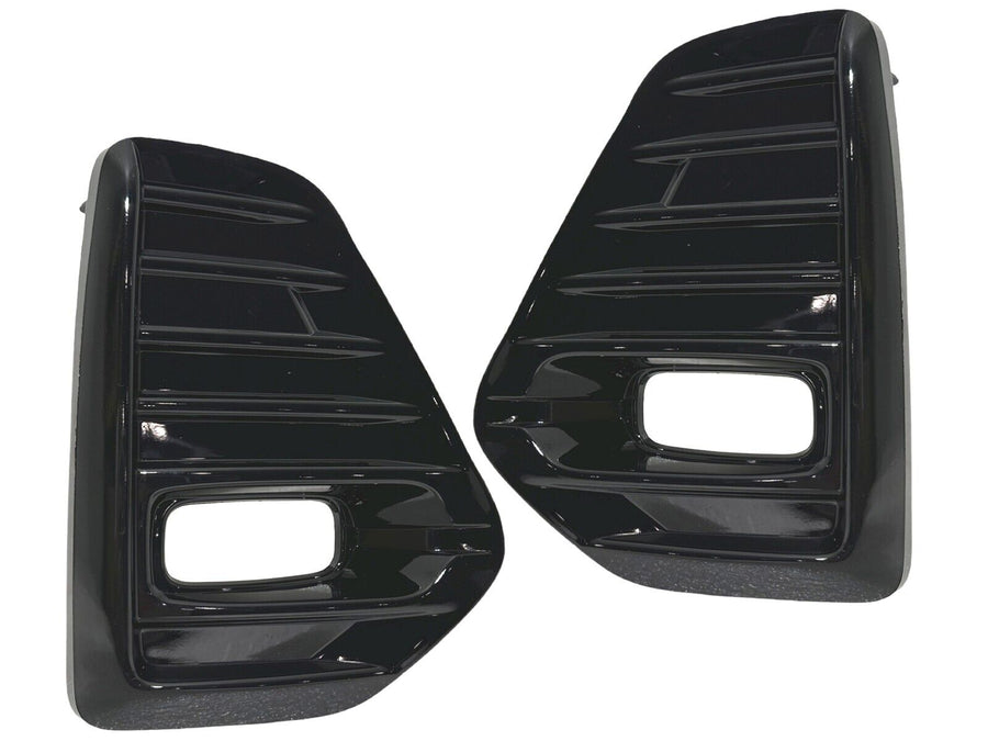 2021 2022 2023 Nissan Kicks SR Front Bumper Fog Light Cover Left & Right Side Gloss Black - Texas-e-parts