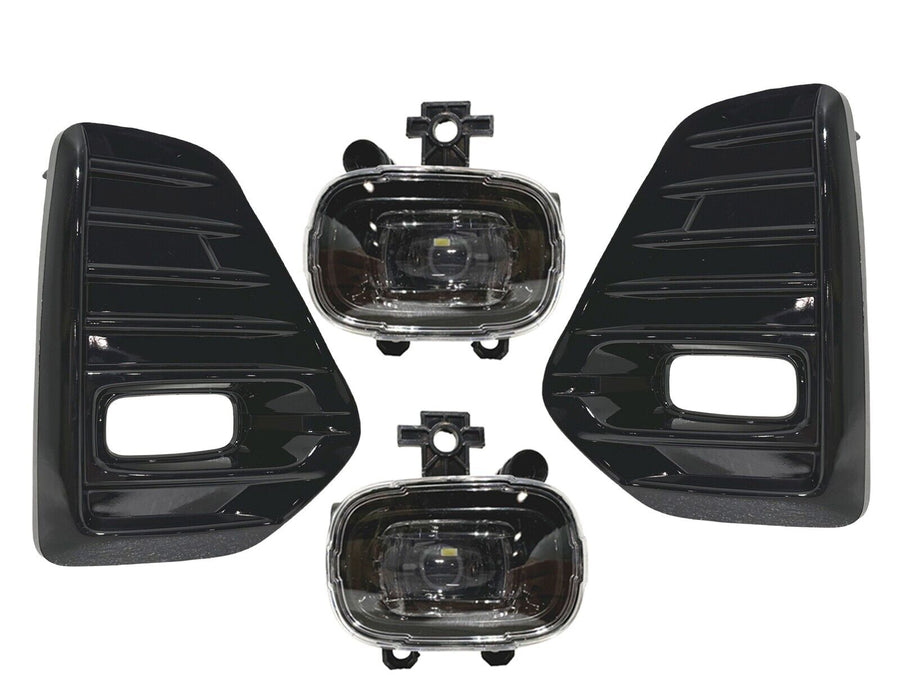 2021 2022 2023 Nissan Kicks Front Bumper Fog Light Lamp With Cover Left & Right Side Gloss Black - Texas-e-parts