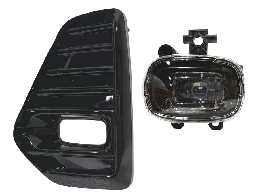 2021 2022 2023 Nissan Kicks SR Front Bumper Fog Light Lamp With Cover Left Driver Side Gloss Black - Texas-e-parts