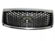 Load image into Gallery viewer, 2018 2019 2020 2021 Infiniti QX80 Front Bumper Upper Grille With Camera Option Chrome - Texas-e-parts