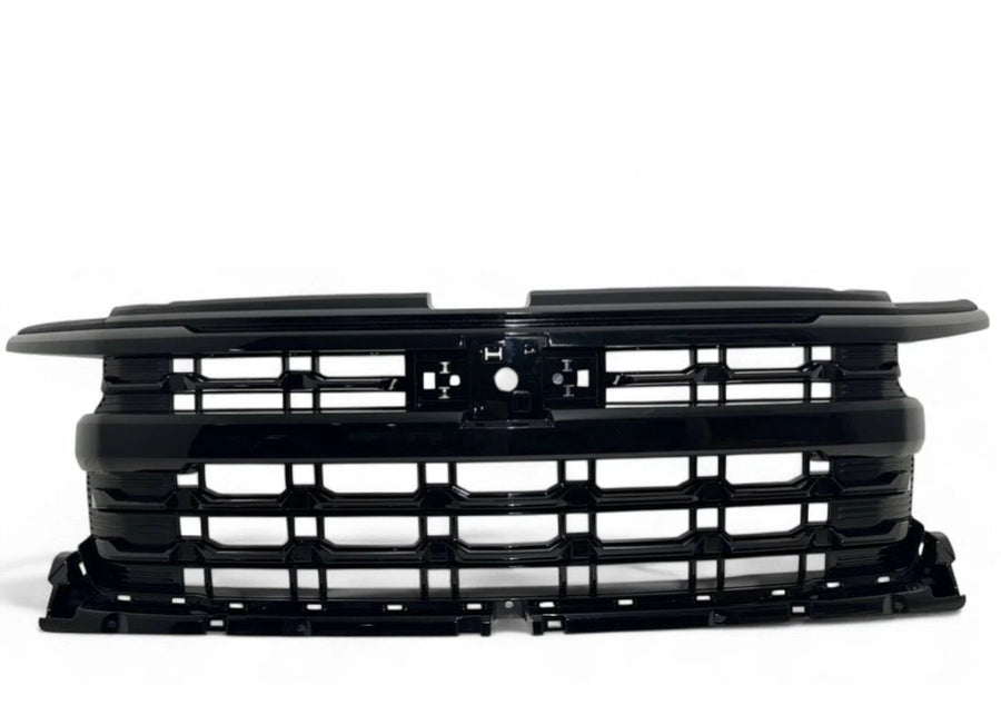 2022-2023 Chevrolet Silverado 1500 LTZ Grille Front Bumper Grille With Camera Option Gloss Black - Texas-e-parts