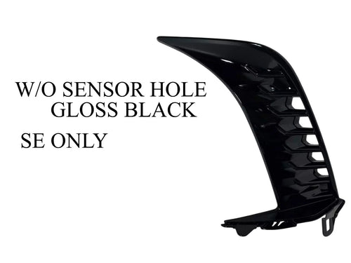 2025 Toyota Camry SE Left Front Bumper Side Molding Trim W/o Sensor Hole Gloss Black - Texas-e-parts