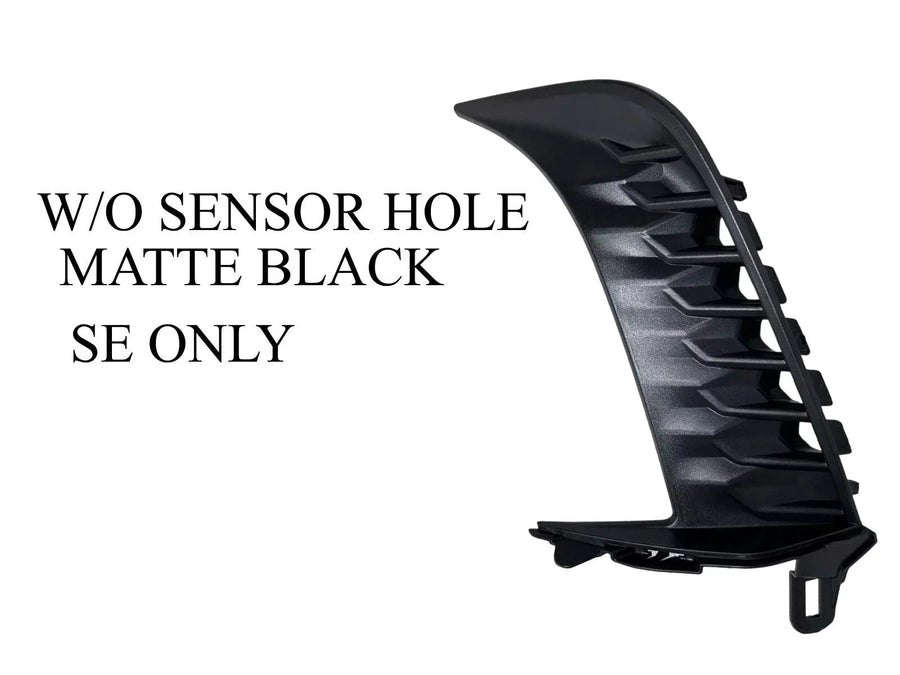 2025 Toyota Camry SE Left Front Bumper Side Molding Trim W/o Sensor Hole Matte Black - Texas-e-parts