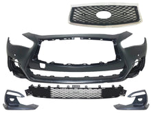 Load image into Gallery viewer, 2018 2019 2020 2021 2022 2023 2024 Infiniti Q50 Q50s Sports Front Bumper Fog Light Covers Grille Complete With Holes - Texas-e-parts