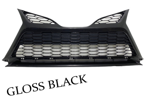 2021 2022 2023 Toyota Camry XSE SE Front Bumper Lower Grille Gloss Black Honeycomb - Texas-e-parts