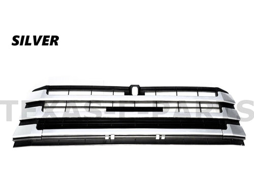 2017 2018 2019 Toyota Highlander Front Bumper Lower Grille Silver With Tow Covers - Texas-e-parts