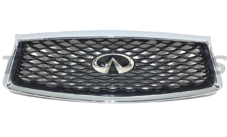 2018 2019 2020 2021 2022 2023 Infiniti Q50 Q50s Front Bumper Upper Grille With Emblem - Texas-e-parts
