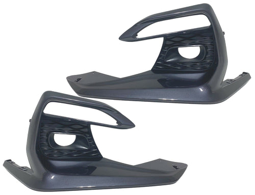 2018 2019 2020 2021 2022 2023 2024 Infiniti Q50 Q50s Sports Front Bumper Fog Light Cover Set Gray Left Driver Right Passenger Side - Texas-e-parts