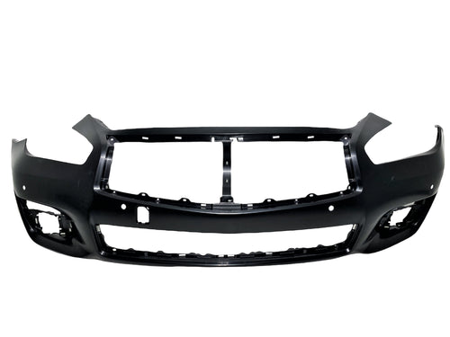 2015 2016 2017 2018 2019 Infiniti Q70L Q70 Front Bumper Cover With Sensor Holes - Texas-e-parts