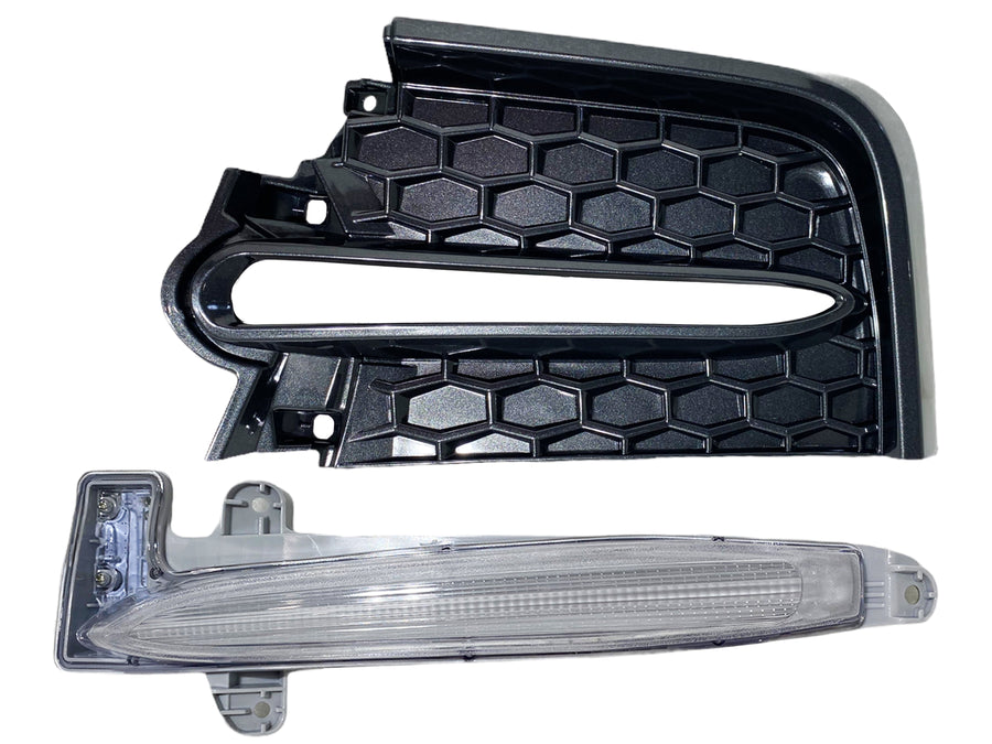 2020 2021 2022 Toyota Corolla XSE SE Left Front Bumper Daytime Running Fog Light With Gray Cover DRL - Texas-e-parts
