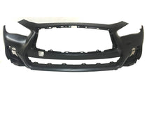 Load image into Gallery viewer, 2018 2019 2020 2021 2022 2023 2024 Infiniti Q50 Q50s Sports Front Bumper Cover Grille Fog Cover Without Holes Complete - Texas-e-parts