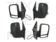 2006 2007 2008 2009 2010 2011 2012 2013 2014 2015 2016 2017 2018 Mercedes Sprinter Van Left & Right Side Rear View Mirror Short Arm Heated Signal
