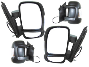 2014 2015 2016 2017 2018 2019 2020 2021 2022 2023 2024 Ram Promaster Front Left Driver Right Passenger Door Power Side Rear View Mirror Signal Heated Power Mirror Manual Fold Set - Texas-e-parts